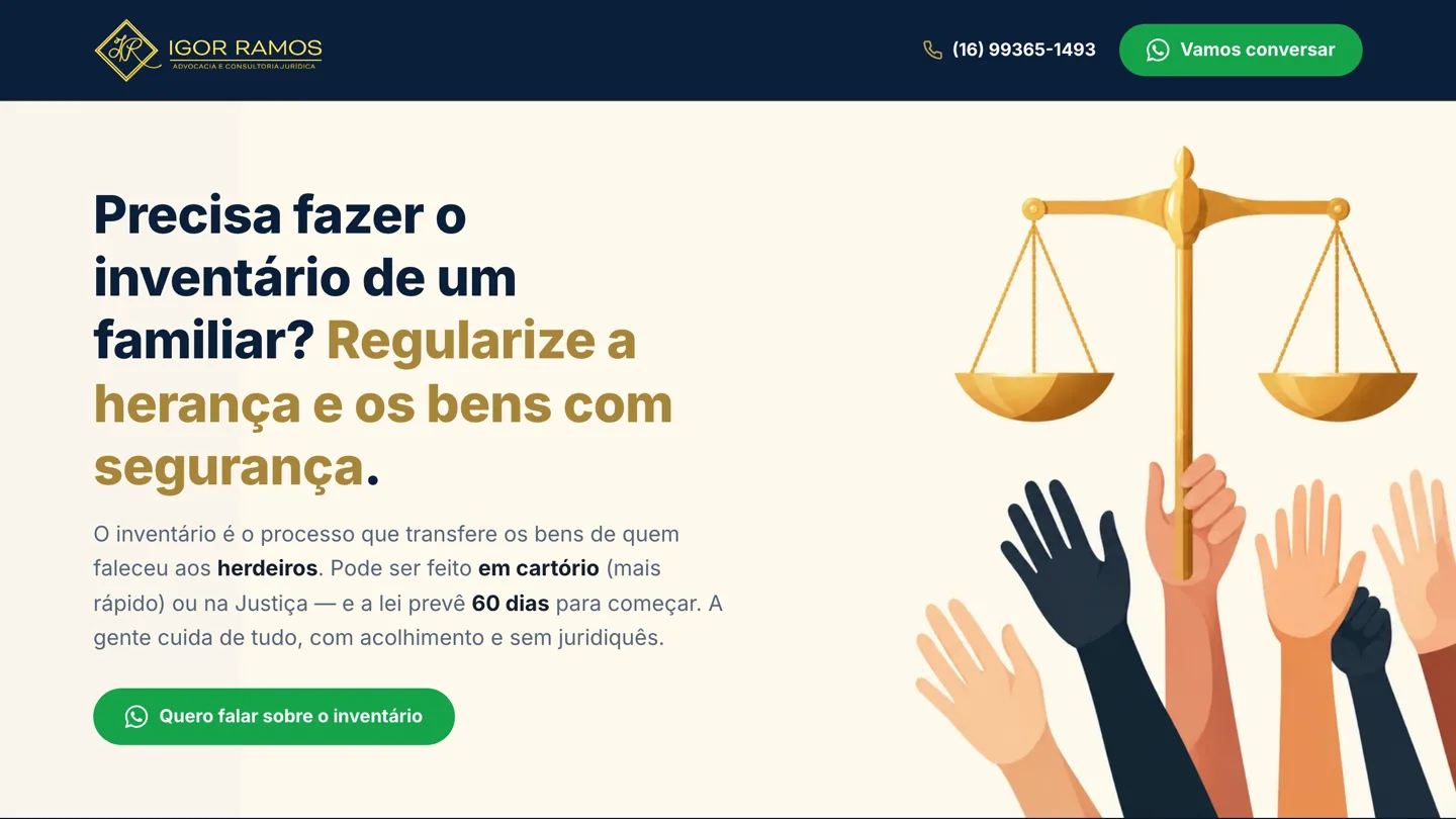 Site Igor Ramos Advocacia